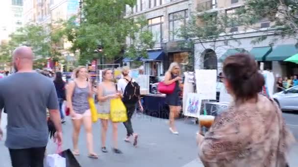 Hatıra Eşyası ve New York Caddesi üzerinde resim satışı — Stok video