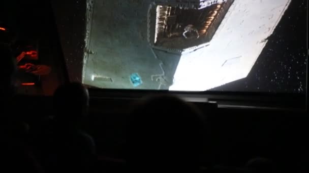 Симулятор звездных войн в Диснейленде в Париже — стоковое видео