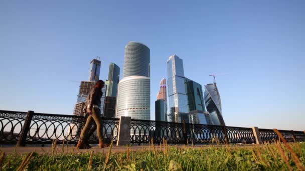 Centro de Negocios Internacional de Moscú — Vídeo de stock