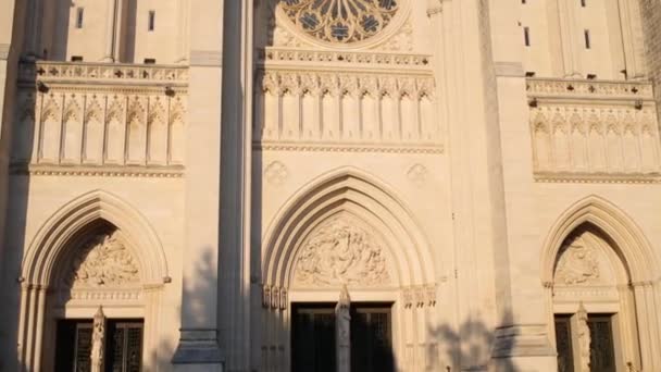 National Cathedral at summer day — Stock Video