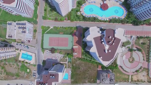 Complexo residencial Minha residência marinha com piscinas — Vídeo de Stock