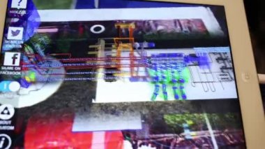 Moskova, Rusya - 14 Mart 2015: Tablet bilgisayar dönüştürür uçak resmi üçüncü uluslararası sergi dostum 2015 yılında sergi merkezi Sokolniki adlı 3d görüntü.