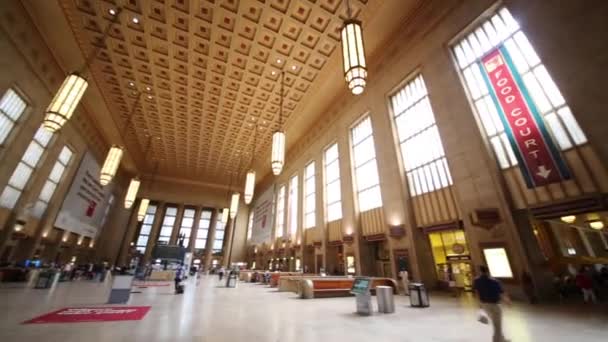 Philadelphia Septiembre 2014 Principal Estación Ferrocarril Filadelfia 30Th Street Station — Vídeos de Stock