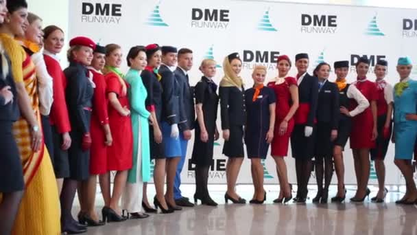 Москва Россия Июля 2015 Года Модели Участвующие Показе Dme Runway — стоковое видео