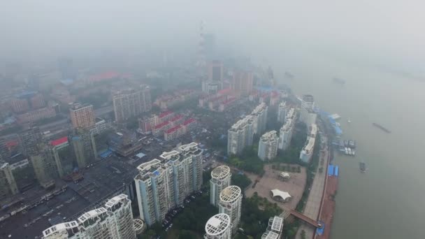 Shanghai Nov 2015 Stadsbilden Och Zhanghuabang Container Terminal Stranden Hanghan — Stockvideo