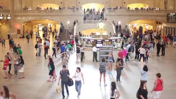 Нью Йорк Сша Августа 2014 Года Люди Центральном Терминале Самый — стоковое видео