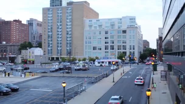 Philadelphia Verenigde Staten September 2014 Uitzicht Vanaf John Kennedy Boulevard — Stockvideo