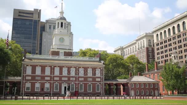 Onafhankelijkheid Hall Philadelphia Pennsylvania Usa — Stockvideo
