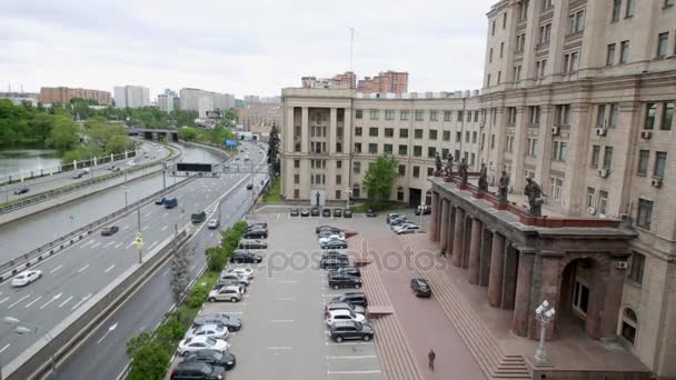 Moscow Rússia Maio 2015 Entrada Para Edifício Principal Universidade Técnica — Vídeo de Stock