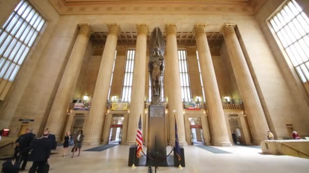 Philadelphia Usa September 2014 Interiör Över 30Th Street Station Amtrak — Stockvideo