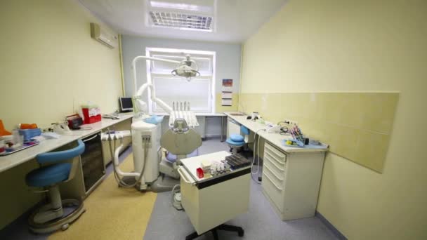Moscow Rússia Agosto 2015 Interior Consultório Odontológico Centro Endocirurgia Litotripsia — Vídeo de Stock