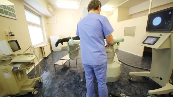 Moskova Rusya Ağustos 2015 Göğüs Radyografi Litotripsi Merkezi Endosurgery Celt — Stok video