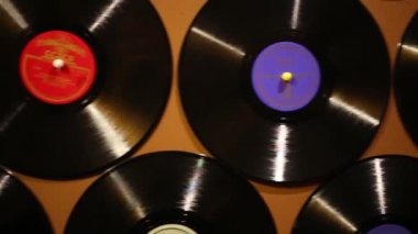 Moskova - 9 Ocak 2015: Sovyet vinil kayıtları, Aprelevka fabrikası kayıt. Sovyet vinil kayıtlar koleksiyoncular arasında bugün değerli