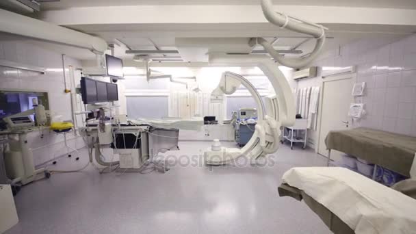 Angiograph Boş Modern Cerrahi Kardiyo Vasküler Sınavı — Stok video