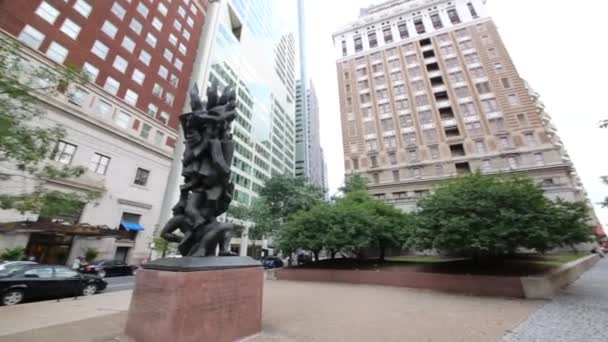 Philadelphia Verenigde Staten September 2014 Het Monument Opgedragen Aan Holocaust — Stockvideo