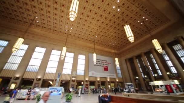 Philadelphia Usa Září 2014 Vnitřní Pohled Hlavní Železniční Stanice Philadelphia — Stock video