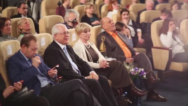 Moskwa Kwietnia 2015 Vladimir Menshov Vera Alentova Valery Kitchin Innych — Wideo stockowe