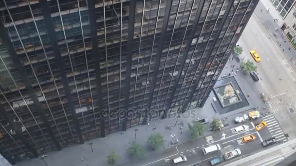 Dagtid Bilar Trafikerar Vägen Utsikten Från Fönstret Ovan — Stockvideo