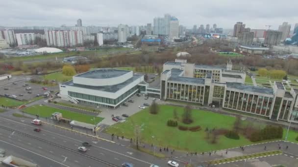 Moskwa Listopada 2015 Street Ruchu Pobliżu Instytut Stan Stosunków Międzynarodowych — Wideo stockowe