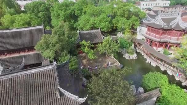 Shanghai Nov 2015 Yuyuan Garden Con Persone Nella Giornata Autunnale — Video Stock