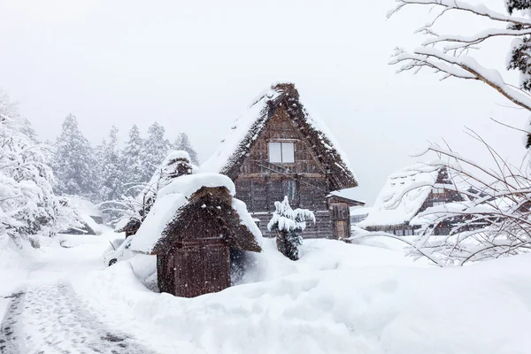 Japanse dorp op winter — Stockfoto