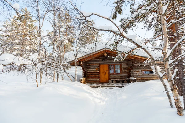 Paisagem de inverno na Lapônia Finlândia — Fotografia de Stock