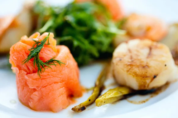 Heerlijke seafood lunch — Stockfoto