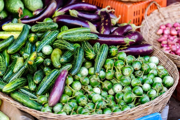 在市场上的蔬菜 — 图库照片