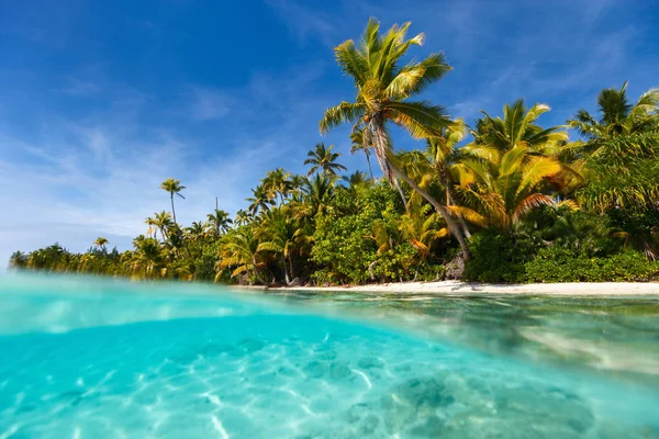 Потрясающий тропический пляж на экзотическом острове в Тихом океане — стоковое фото