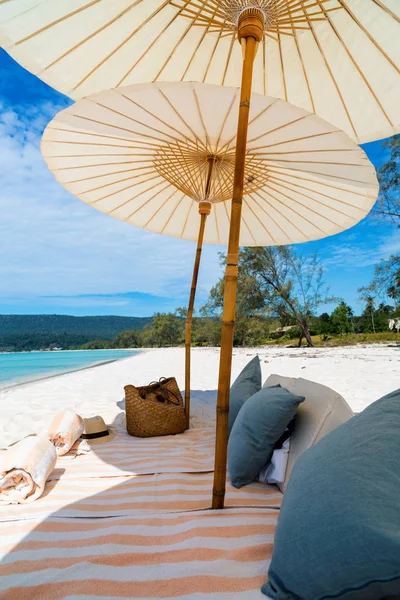 Picnic di bella spiaggia — Foto Stock