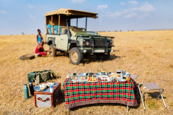 Luxus-Safari-Frühstück — Stockfoto