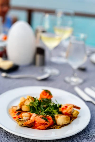 Delicioso almoço de frutos do mar — Fotografia de Stock