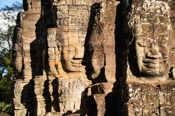 Volti dell'antico Tempio di Bayon — Foto Stock