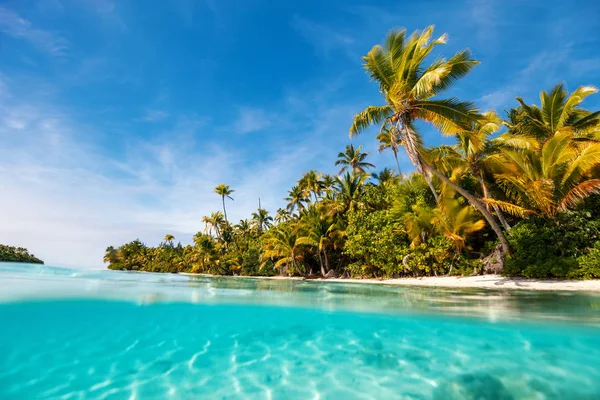 Fantastiska tropiska stranden på exotisk ö i Stilla havet — Stockfoto