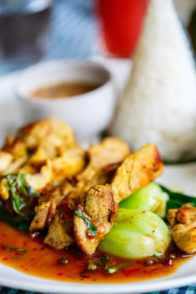 Delicious lunch of chicken — Stock Photo, Image