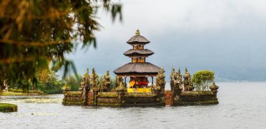 Beautiful Bali water temple clipart