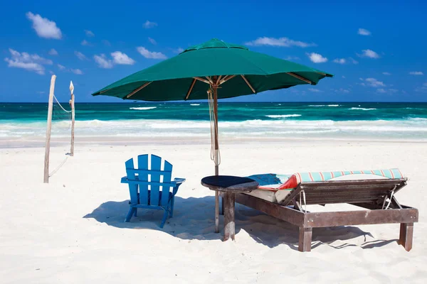 Panorama Beautiful Caribbean Coast Tulum Mexico — Stock Photo, Image