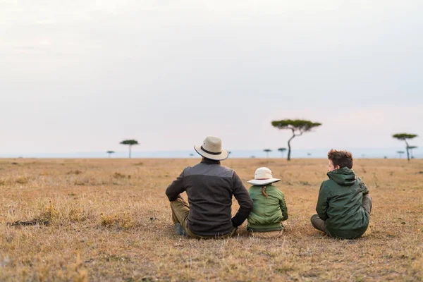 Familiensafari in Afrika — Stockfoto