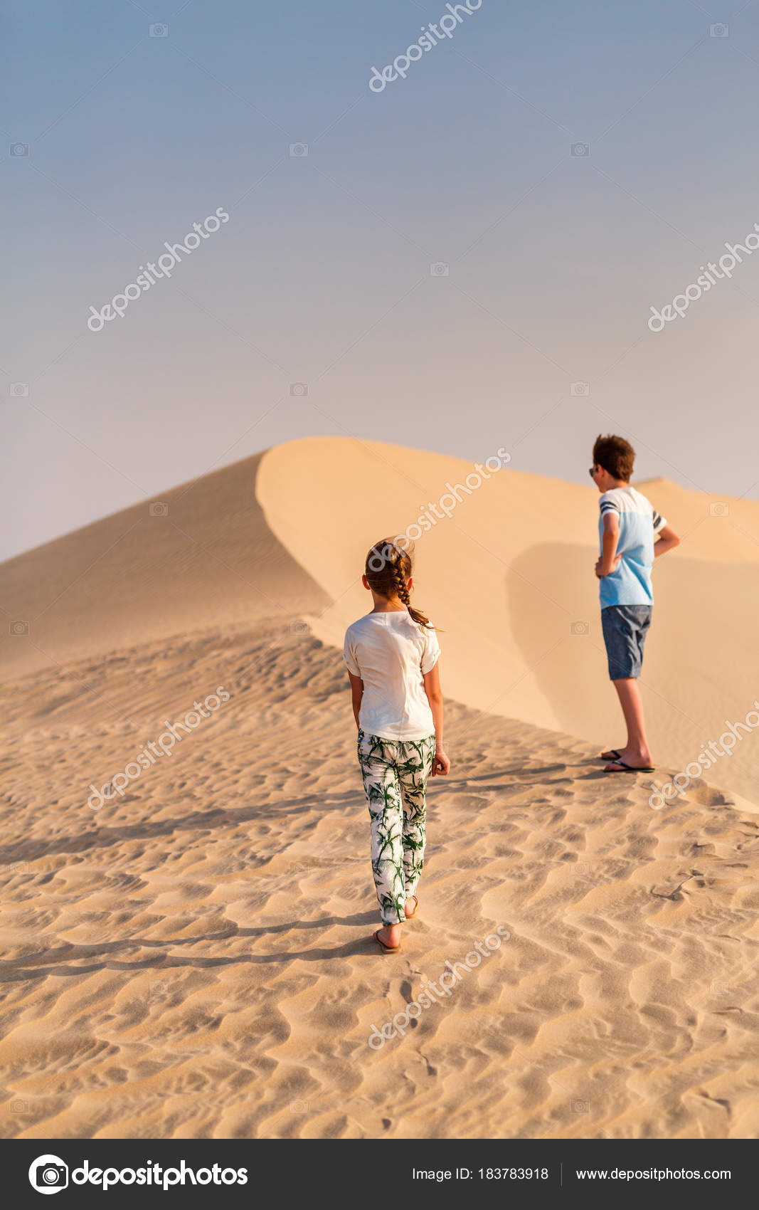 Kids Having Fun At Desert Stock Photo C Shalamov Kids Having Fun At Desert Stock Photo C Shalamov