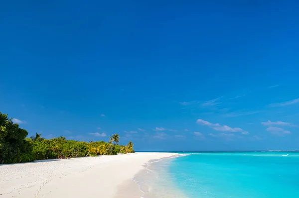 Belle Plage Tropicale Sur Une Île Exotique Aux Maldives — Photo