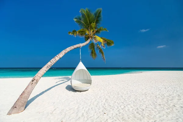 Gyönyörű Trópusi Strand Egzotikus Sziget Maldív Szigeteken — Stock Fotó