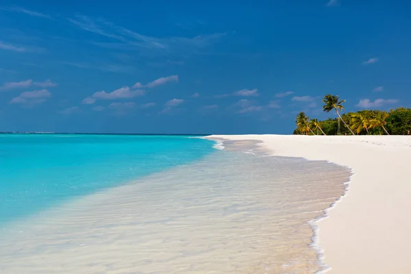 Bella Spiaggia Tropicale Sull Isola Esotica Alle Maldive — Foto Stock