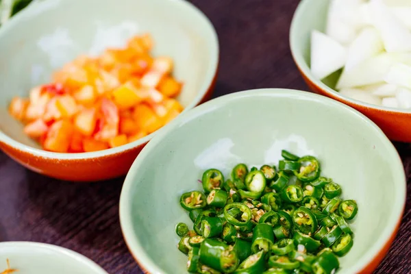 Especiarias Ingredientes Cozinha Para Fazer Caril — Fotografia de Stock