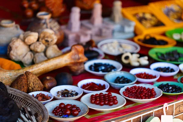 Collane Gioielli Bracciali Perline Vintage Vendita Mercato Delle Pulci — Foto Stock