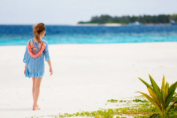 Adorable Girl Beach Summer Vacation — Stock Photo, Image