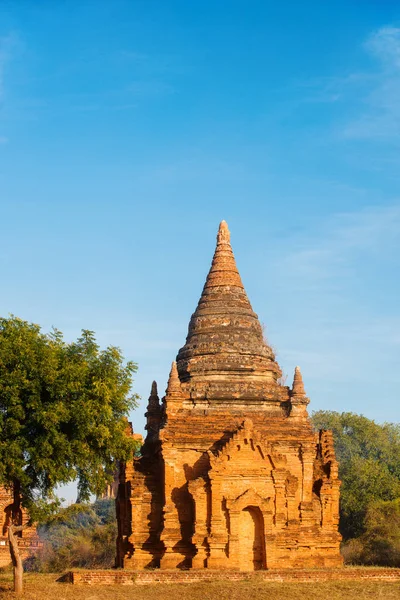 Fantastisk Utsikt Över Historiska Buddhistiska Pagoder Bagan Arkeologiska Området Myanmar — Stockfoto