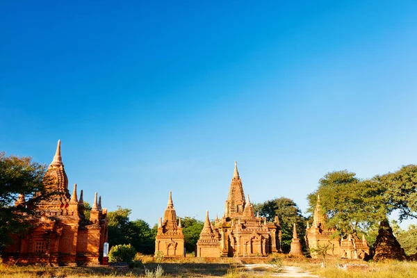 Vista Deslumbrante Paisagem Pagode Budista Histórico Bagan Myanmar — Fotografia de Stock