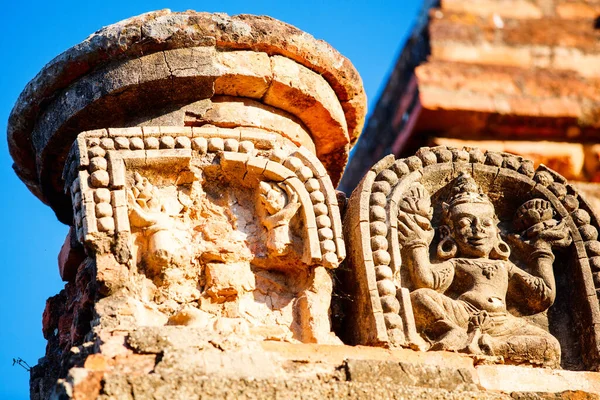 Närbild Detaljer För Antika Pagoden Bagan Myanmar — Stockfoto