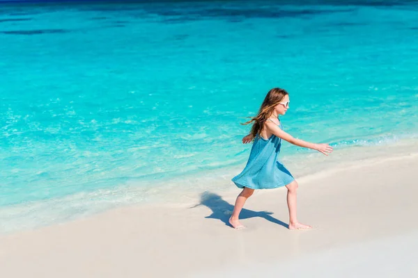 Adorable Little Girl Beach Summer Vacation — Stock Photo, Image