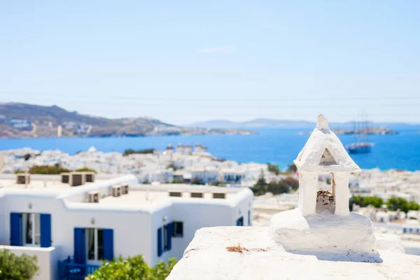 Aldeia Grega Tradicional Com Casas Brancas Ilha Mykonos Grécia Europa — Fotografia de Stock